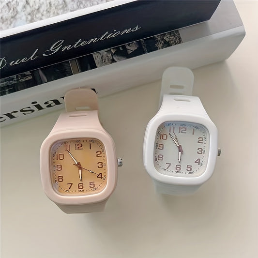 Square Quartz Analog Sports Watch – Waterproof Outdoor & Casual Watch with Durable Silicone Strap for Women, Men, Teens, and Students